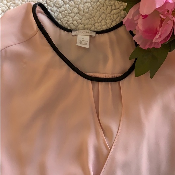 {Cache} Light Pink Sheer Blouse - Picture 8 of 12